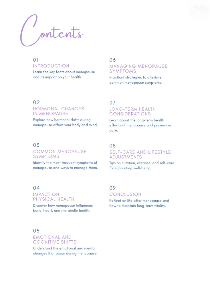 Menopause Science & Symptoms Workbook by The Menopause Science