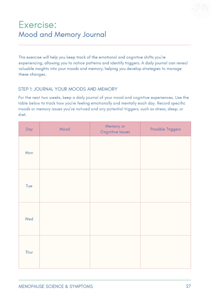 Menopause Science & Symptoms Workbook by The Menopause Science