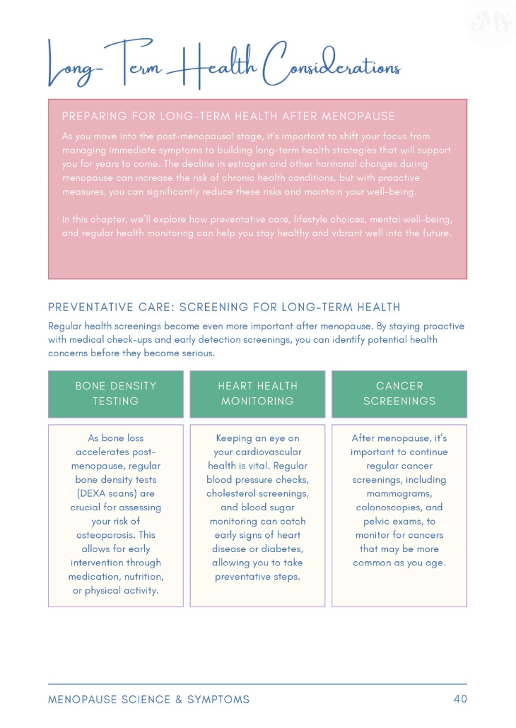 Menopause Science & Symptoms Workbook by The Menopause Science